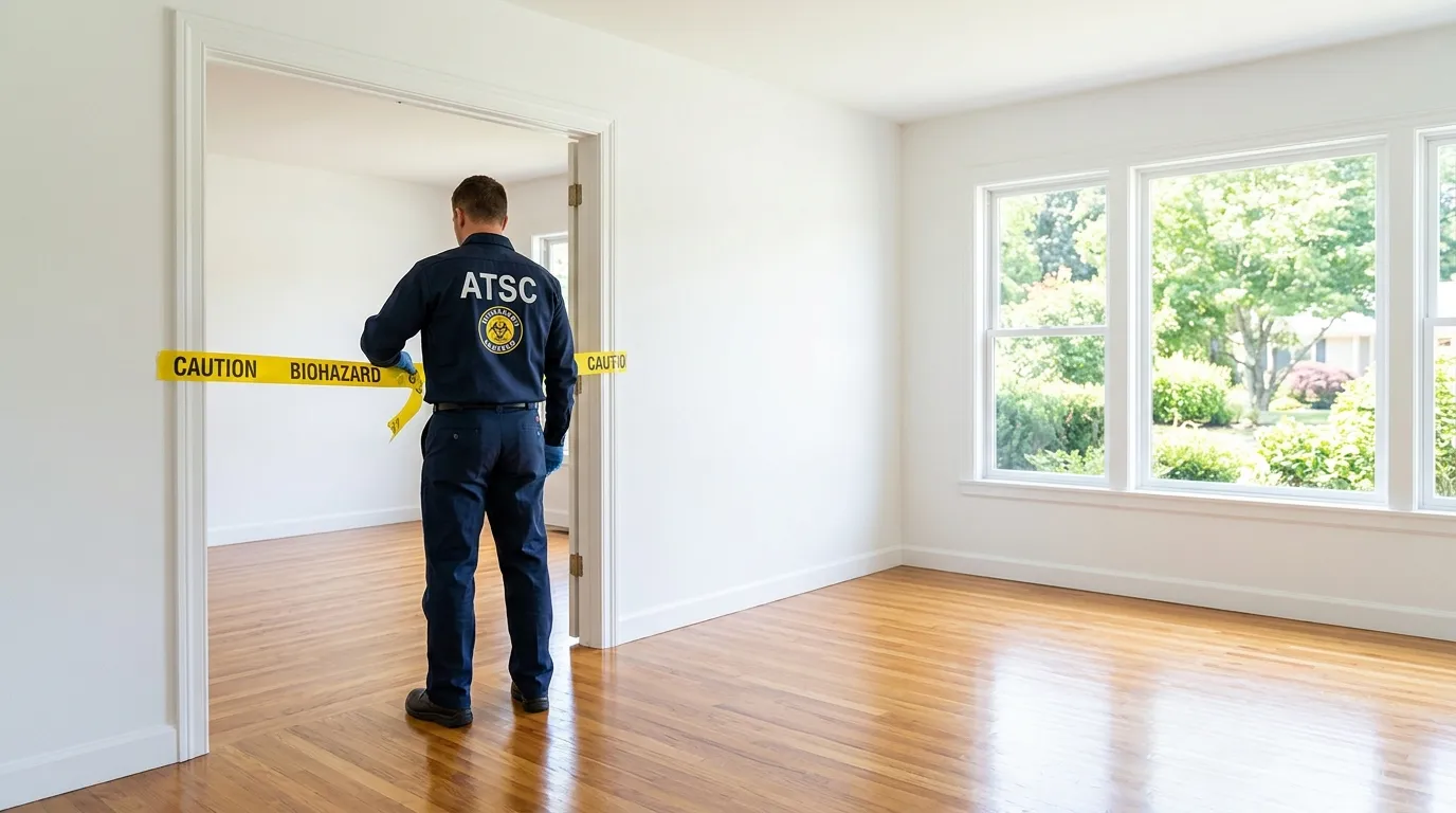 Certified biohazard cleanup crew performing Crime Scene Cleanup in Williamson